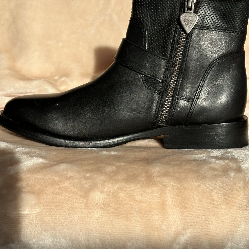 Mark Nason Black Leather Moto Biker Riding Ankle Boots Women's US  6.5 NWOT - Picture 5 of 15